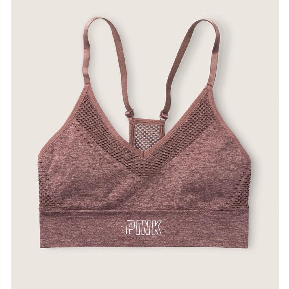 VS PINK SEAMLESS LIGHTLY LINED ATHLETIC SPORTS WORKOUT BRA - Picture 2 of 12